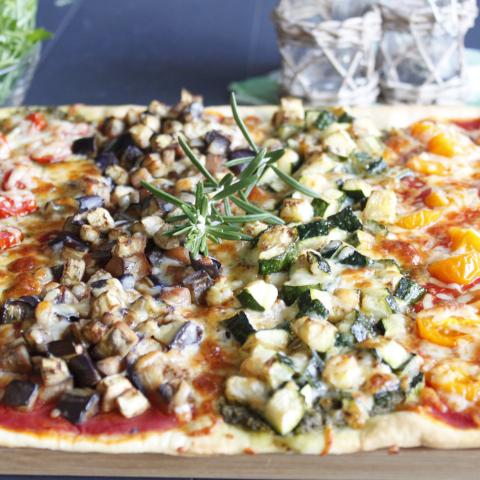 Pizza arc en ciel