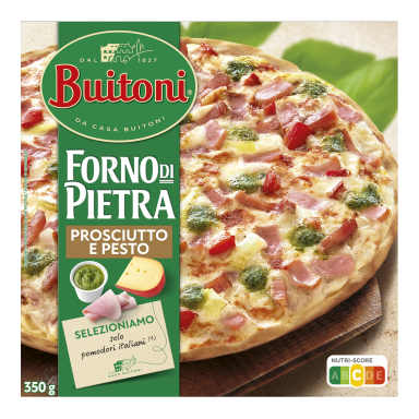 BUITONI FORNO DI PIETRA PROSCIUTTO E PESTO PIZZA SURGELÉE 380G