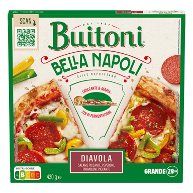 BUITONI BELLA NAPOLI DIAVOLA TIEFKÜHLPIZZA 430G | frontview